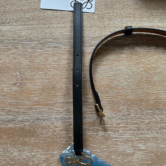 Loewe Word Belt Black Gold Size 95 - Picture 8 of 9